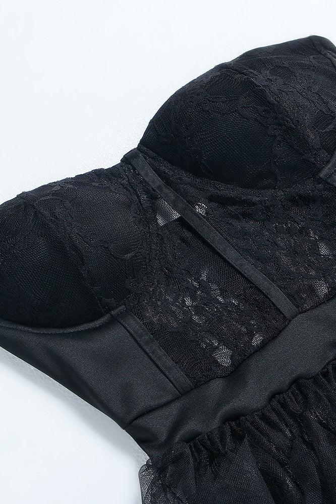 Sheer Lace Bustier Dress 7