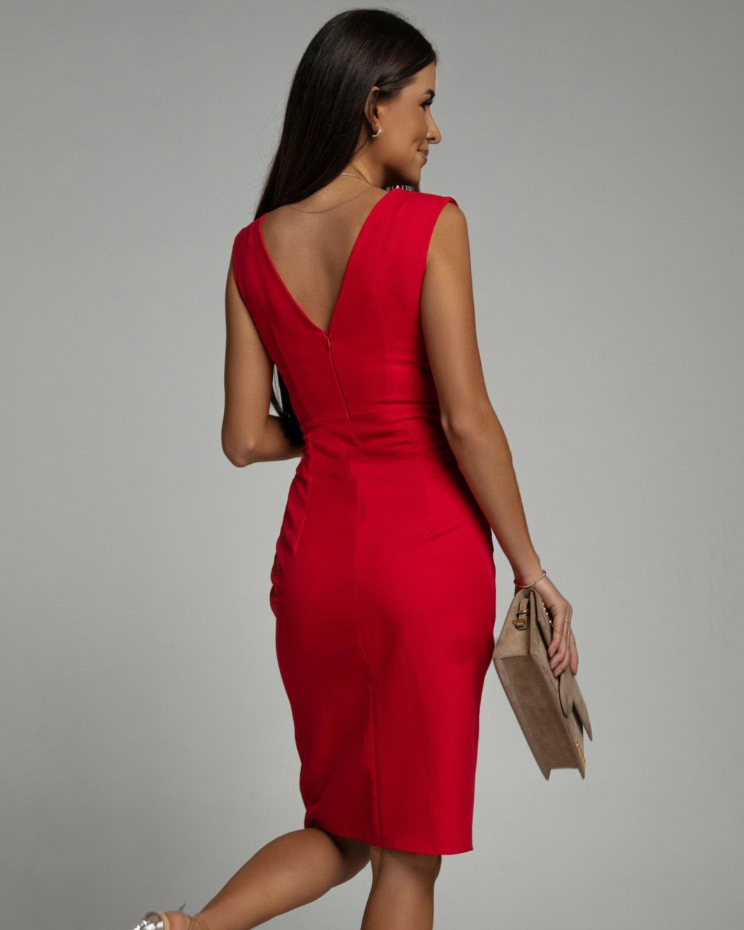 Caridad Minimalist Fashion Dress Elevated Occasion Wear
