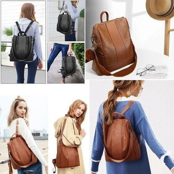 Limited Leather Ladies Anti-theft Backpack