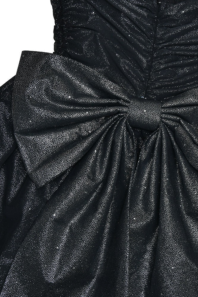 Satin Bow A-Line Mini Dress 10