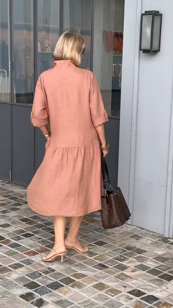 New Cotton linen casual dress