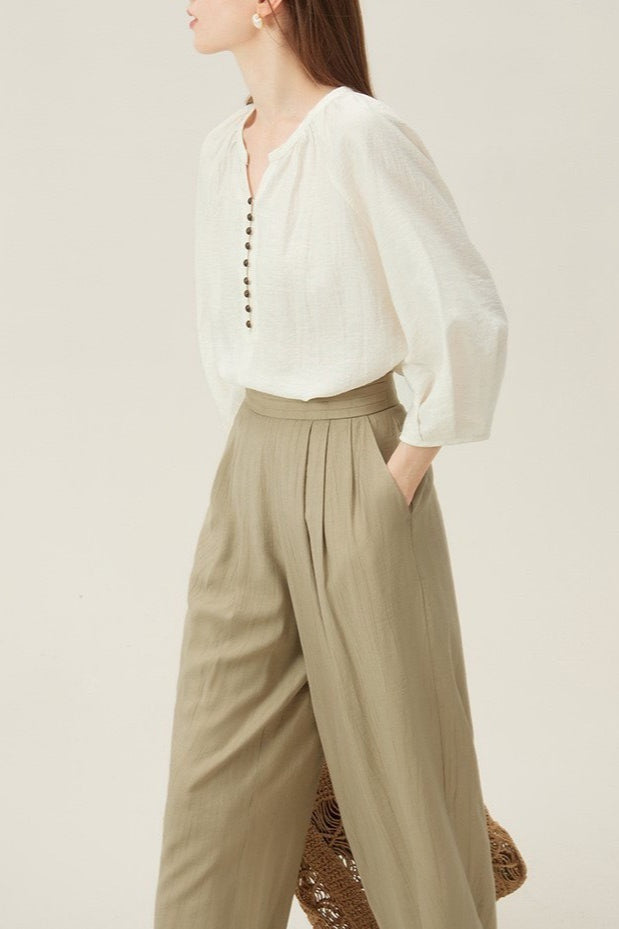 Linen French Casual Blouse