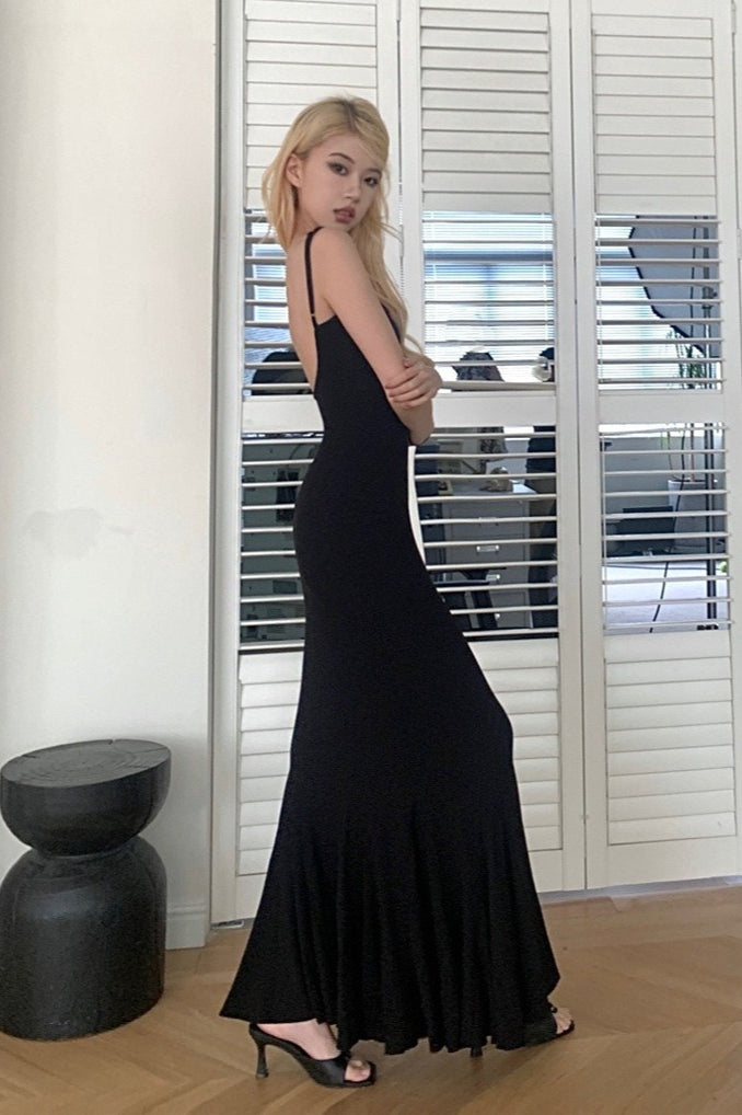 Spaghetti Strap Backless Dress 9