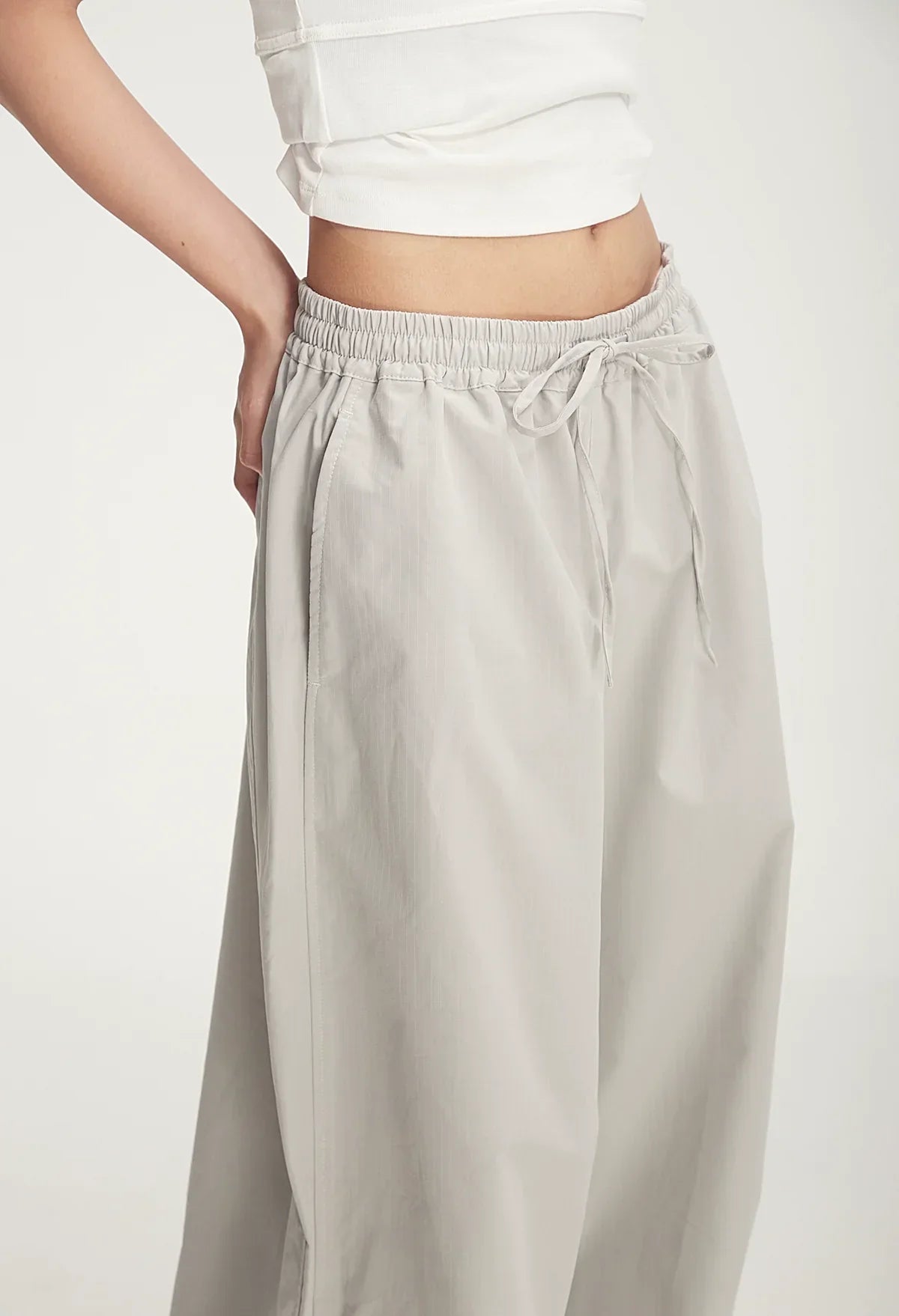 Balloon Drawstring Palazzo Pants