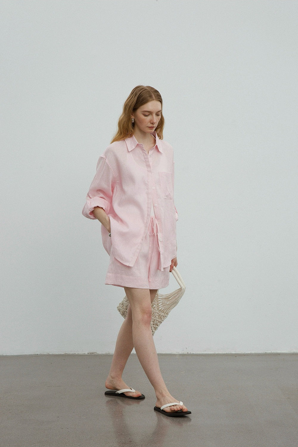 Linen Drawstring Relaxed Shorts Pants
