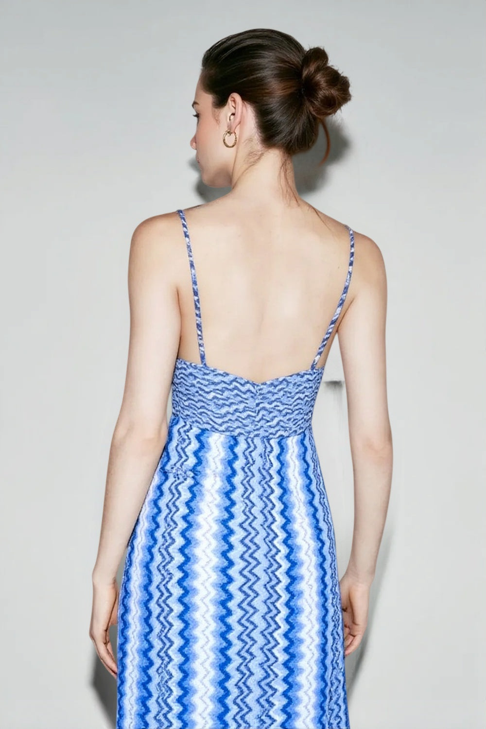 Bohemian Print V Neck Cami Slit Vacation Dress