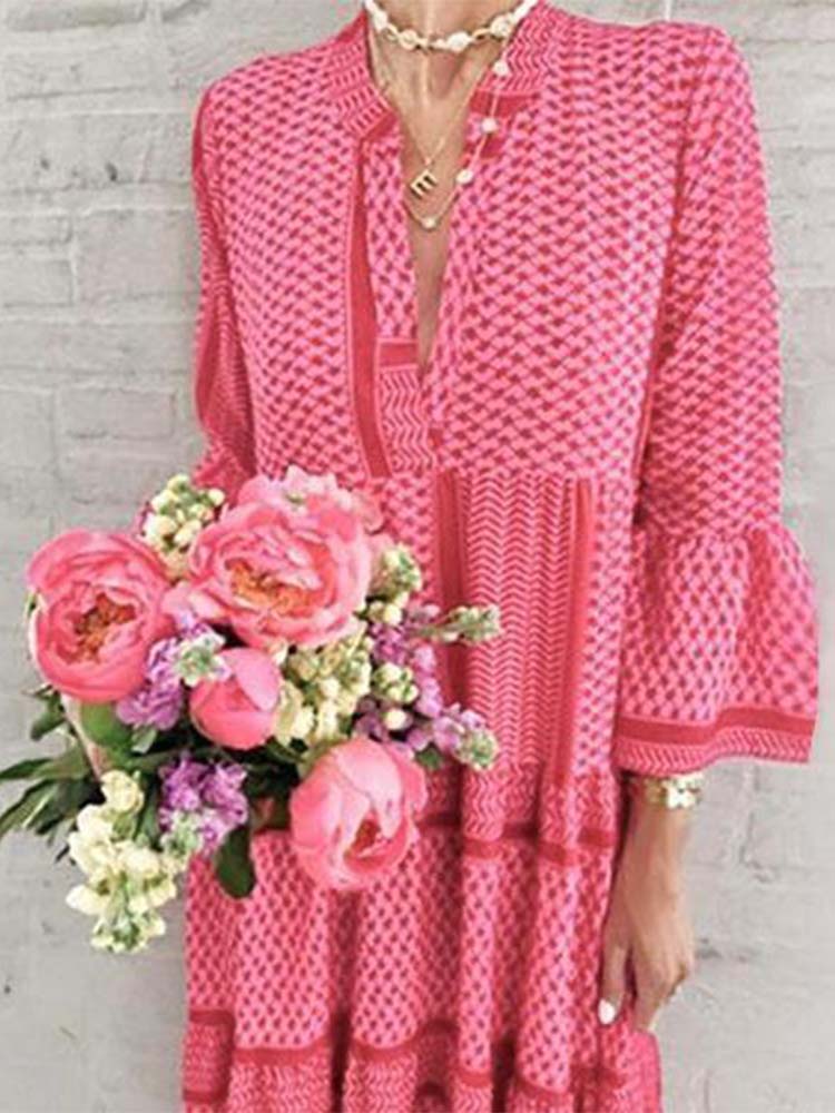Much to Explore Geo Print Dress