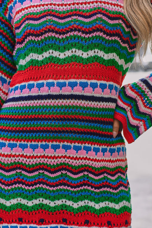 Let Your Love Shine Striped Knit Mini Dress - 2 Colors