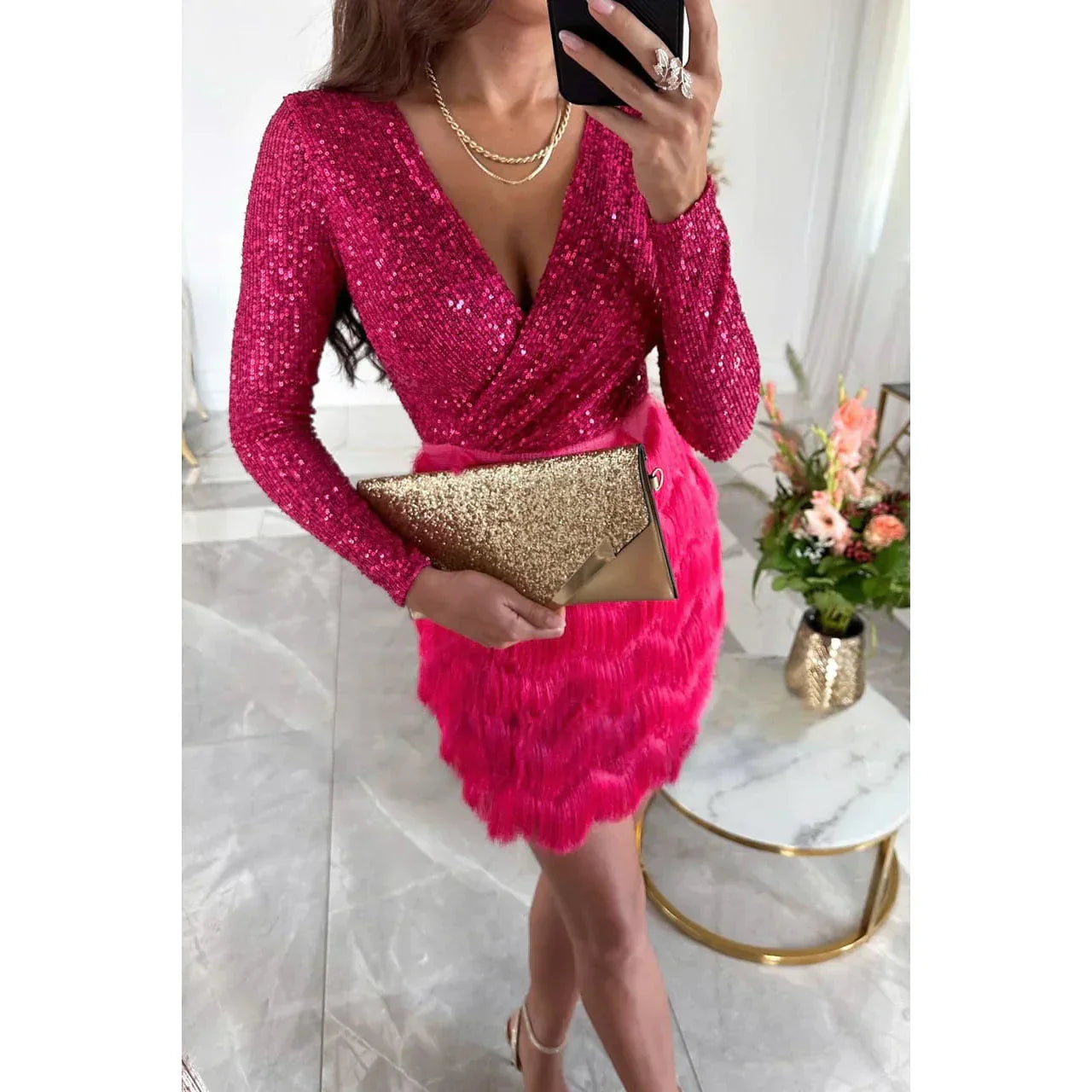 Jana Timeless Dress with Patchwork Premium Wardrobe Essential