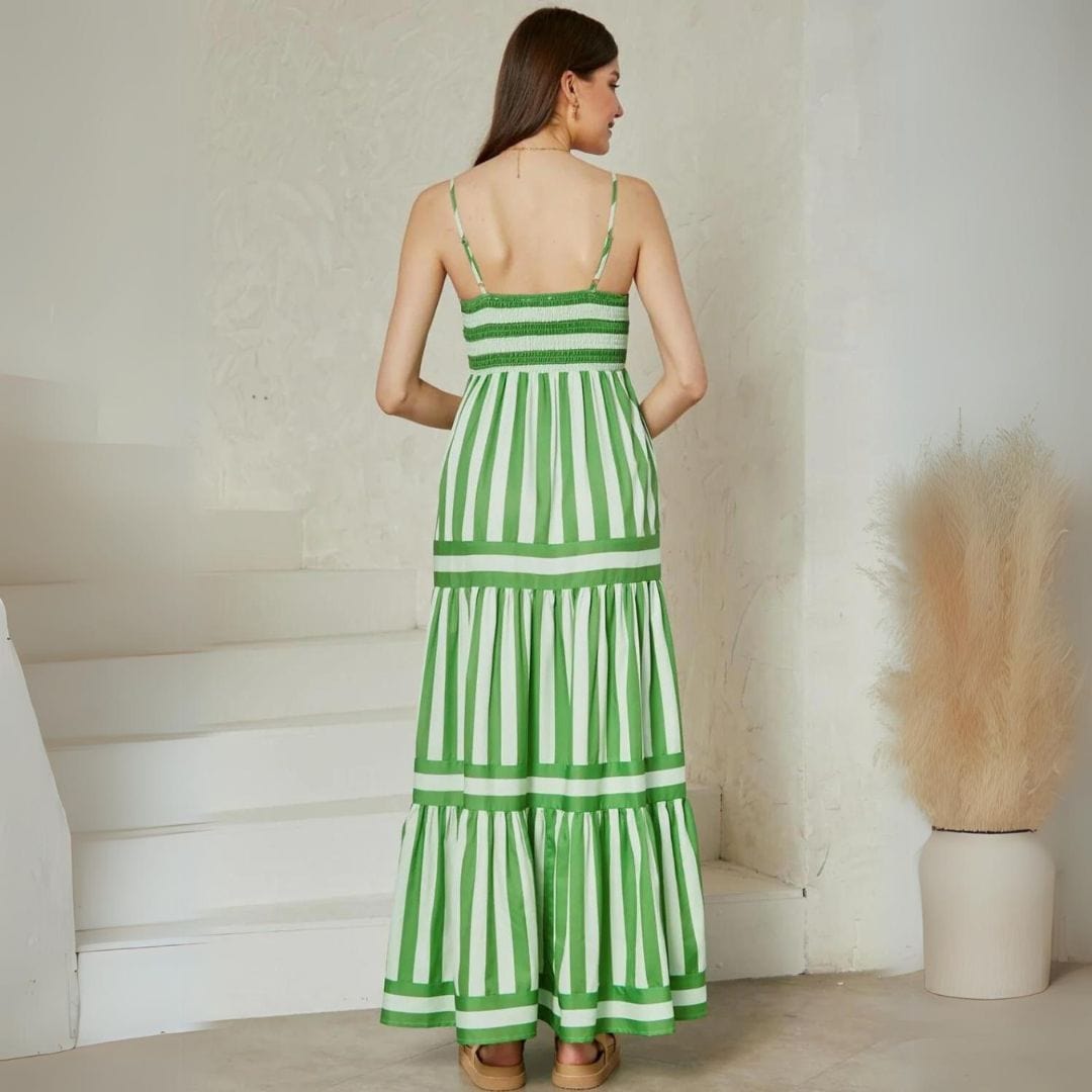 Eugenia Timeless Lapa Color Block Maxi Dress Boutique Collection