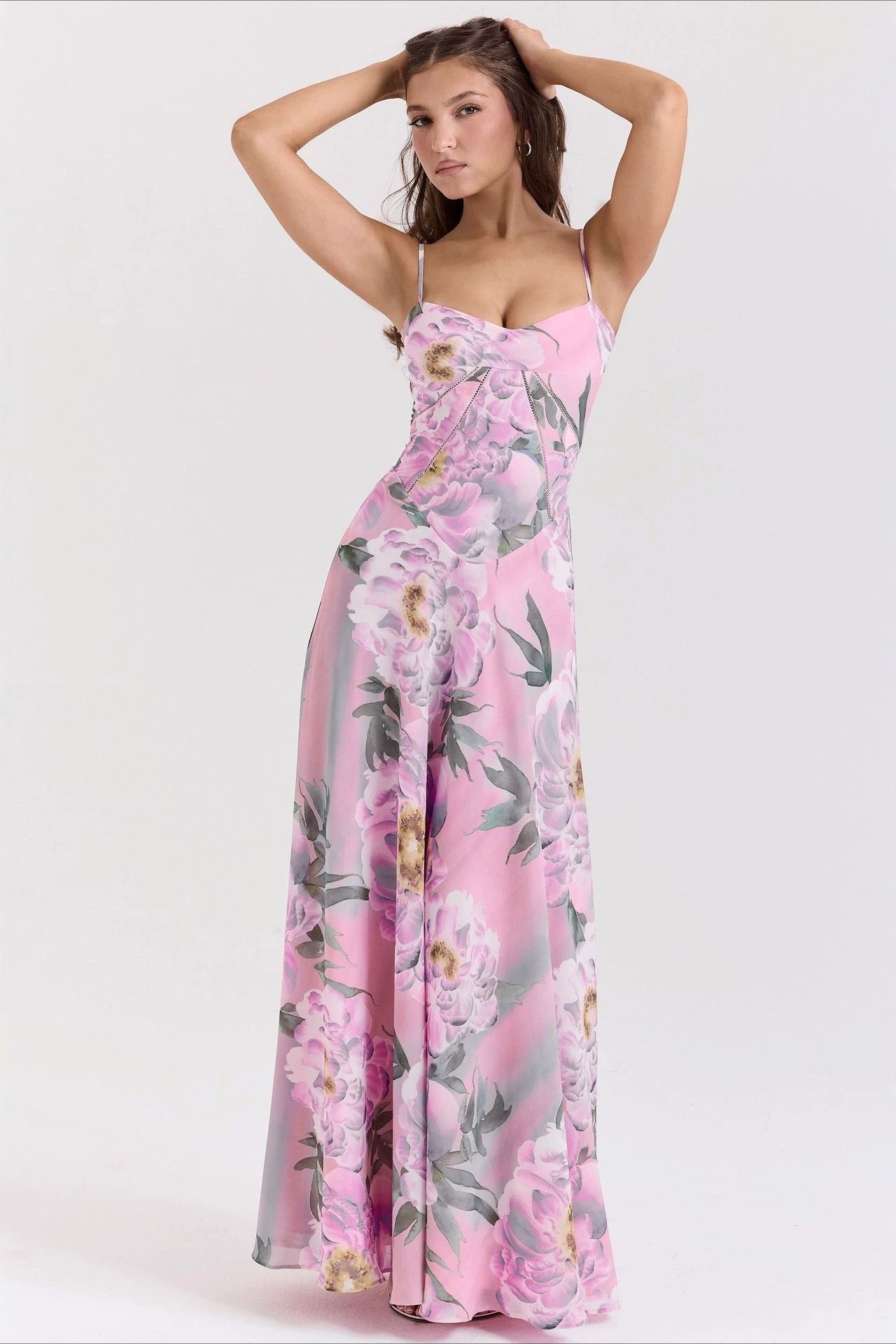 Slim Fit Backless Evening Maxi Slip Dress