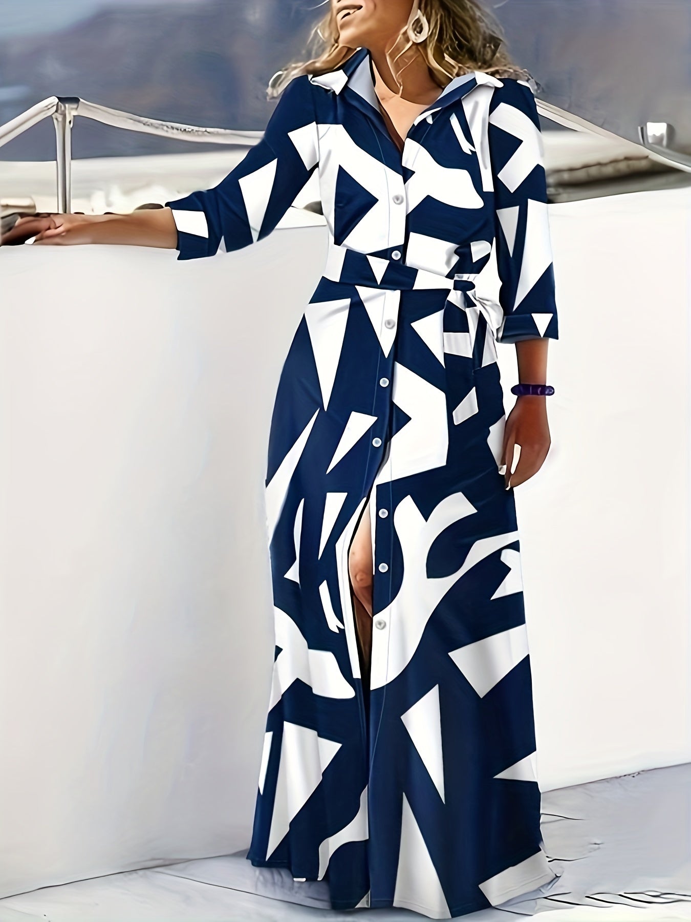Verónica Chic Striped Maxi Dress Elevated Occasion Wear