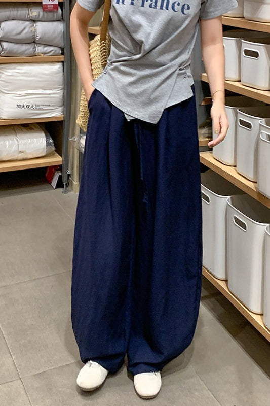 Tencel Linen Relaxed Wide Leg Pants