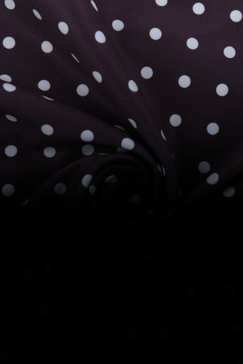 Black Polka Dot Cami Bodycon Maxi With Side Slit Dress 4