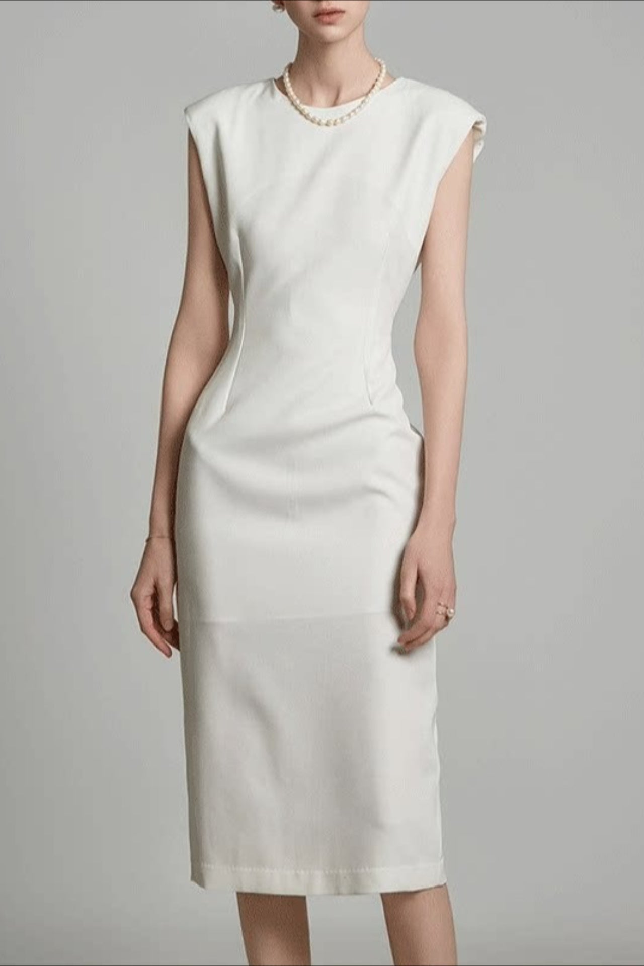 Sleeveless High Waist Slim Work Dress