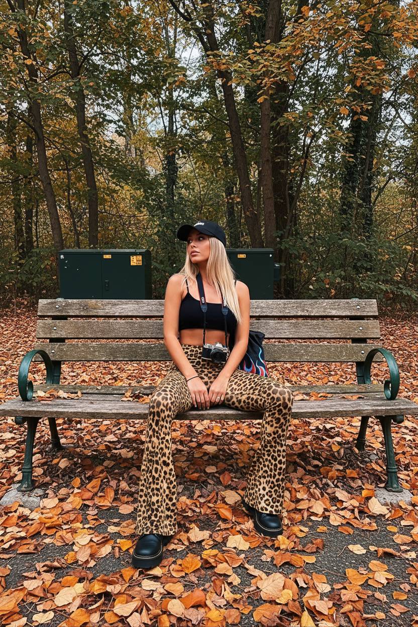 Leopard Print Flare Pant