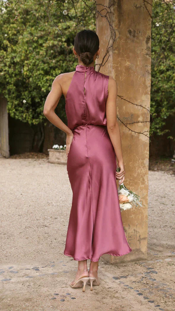 May Shiny Maxi Dress for Women Cocktail Hour Style