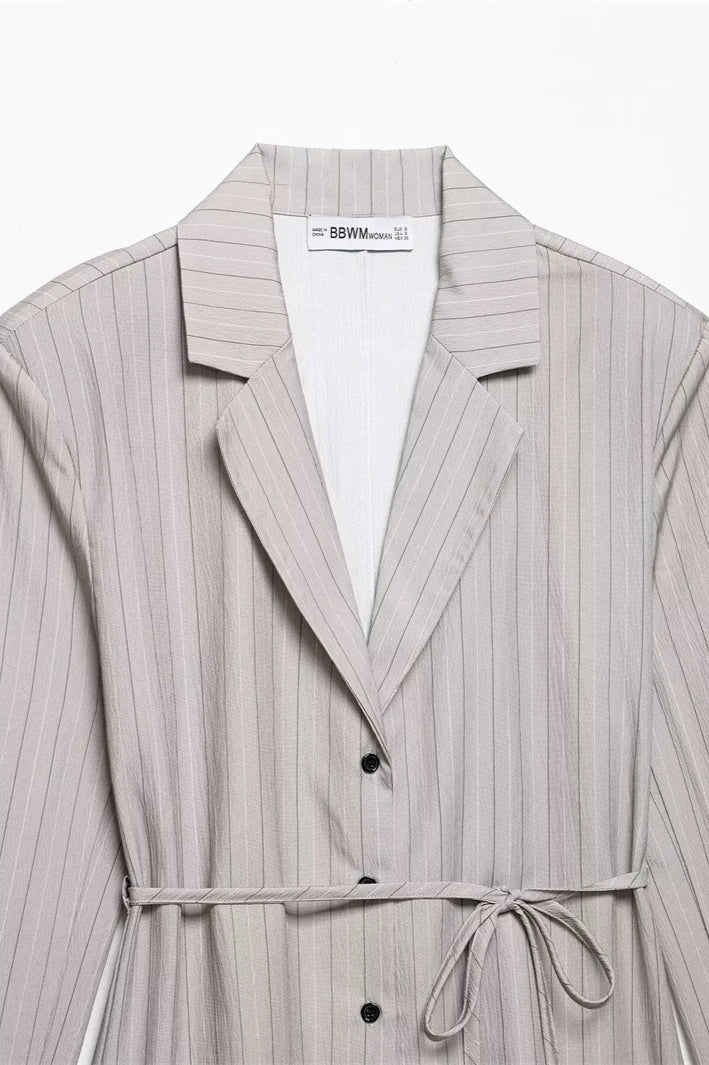 Laceup Waist Fitted Blazer