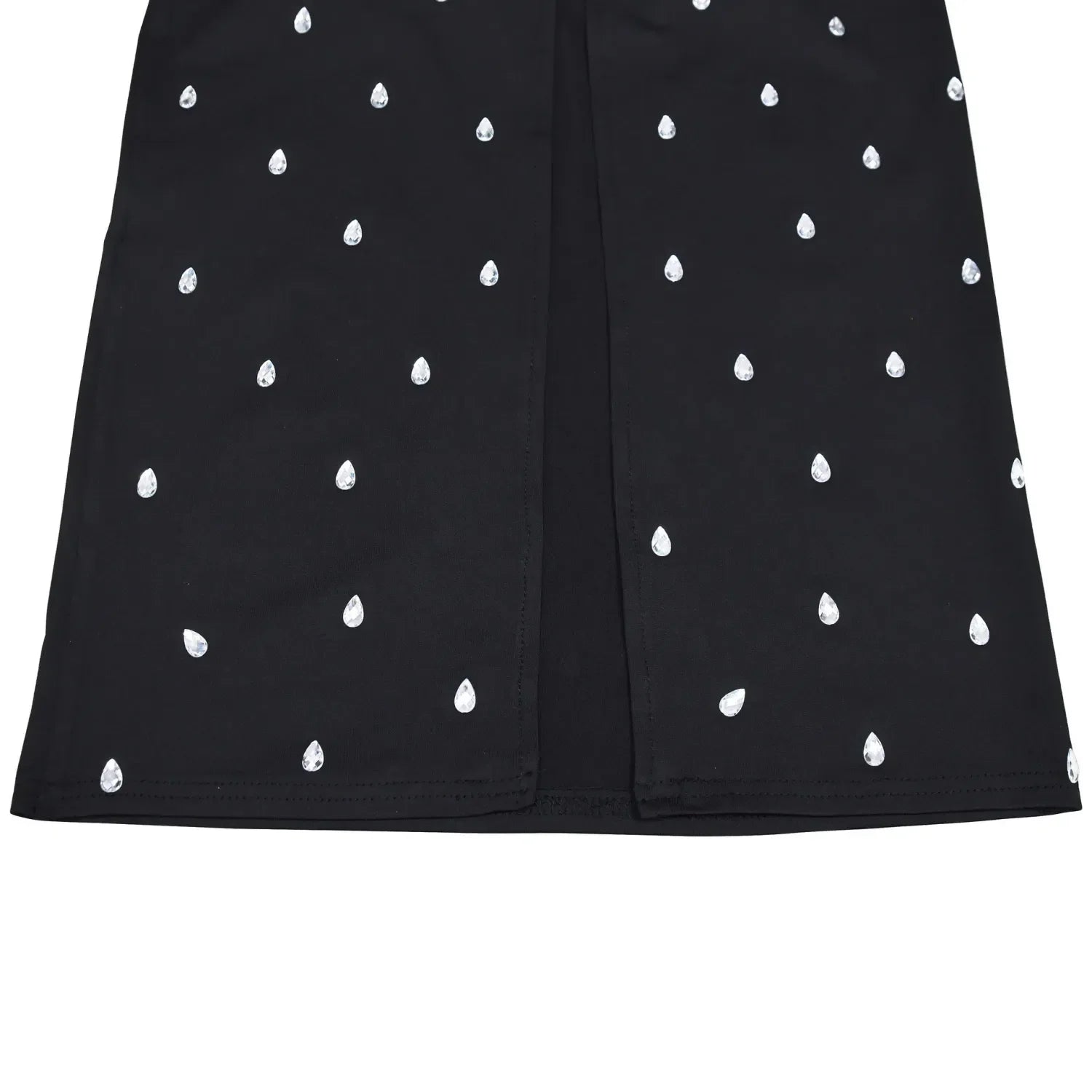 Rhinestone U-Neck Sleeveless Hip Dress