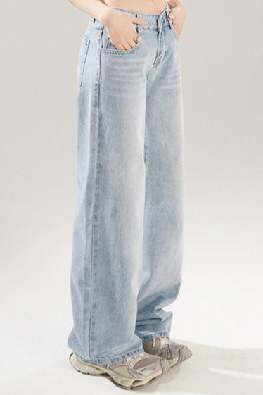 Low Rise Loose Wide Jeans