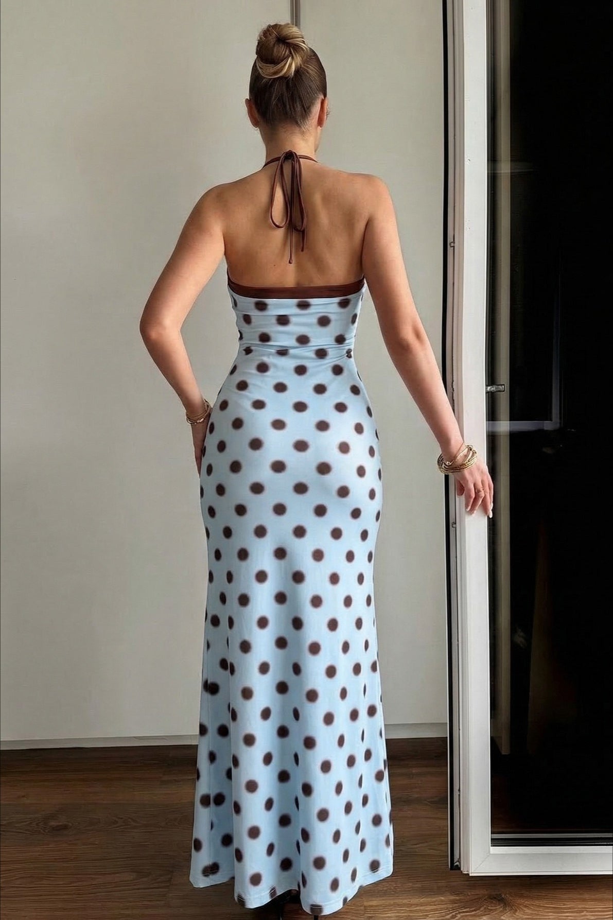 Retro Spotted Sexy Slim Fit Slip Dress
