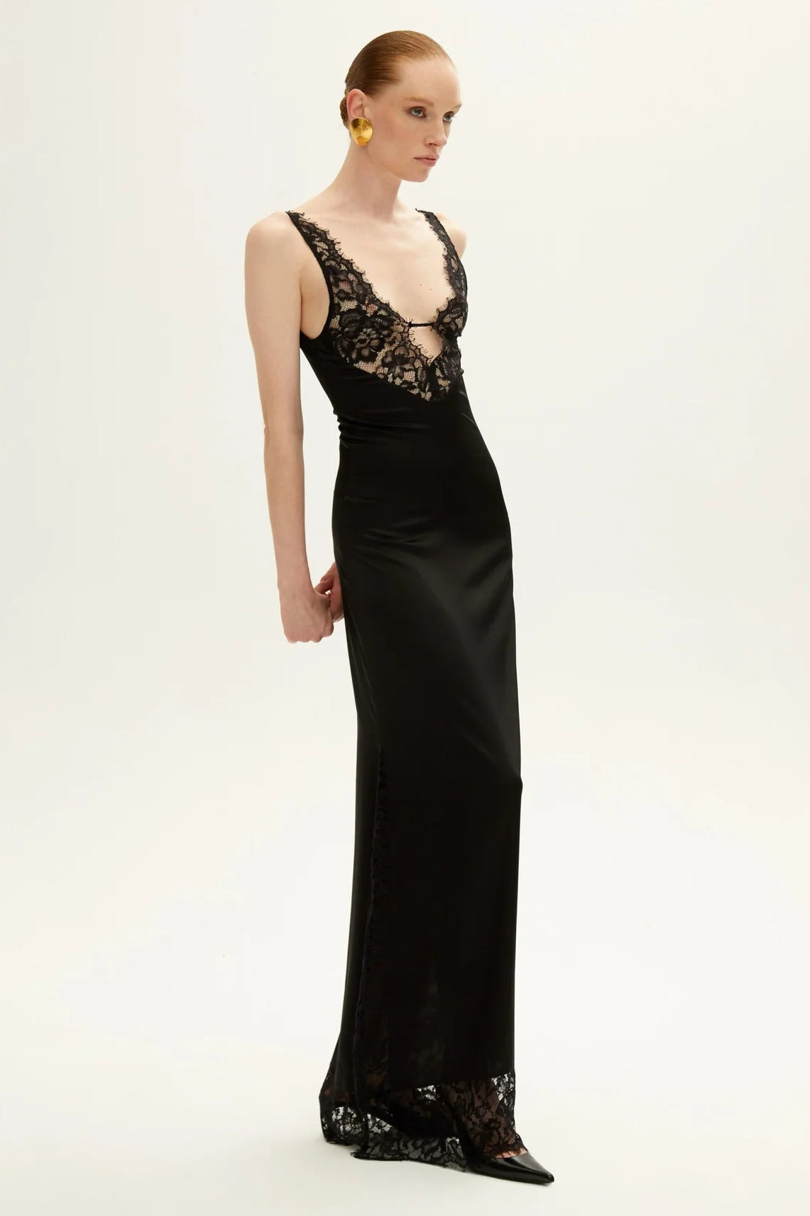 Lace Bandage V-Neck Sleeveless Party Dress