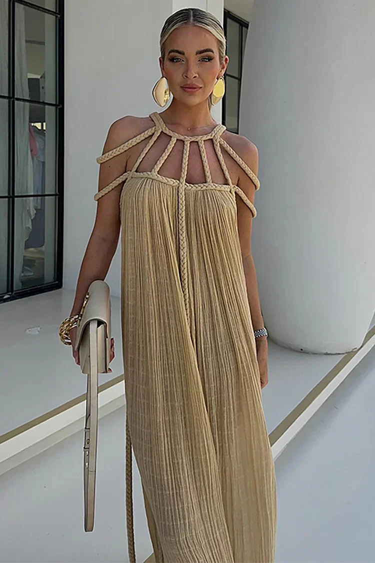 Capri Sunset Braided Maxi Dress