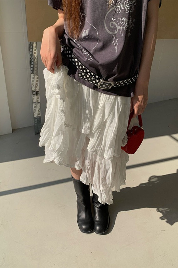 Elegant Flowy Midi Skirt