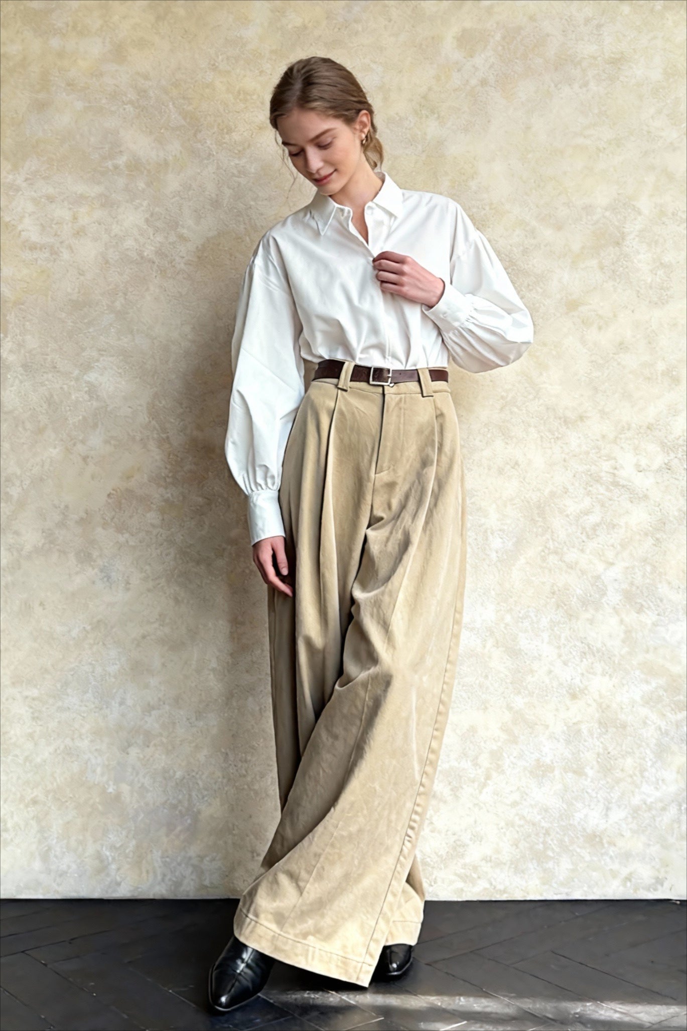 Retro Relaxed HighWaisted WideLeg Pants