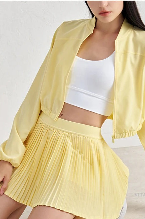 Cropped ZipUp Athletic Jacket