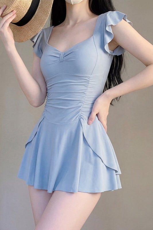 Chic Skirted Tummy Control One Piece Swimsuit