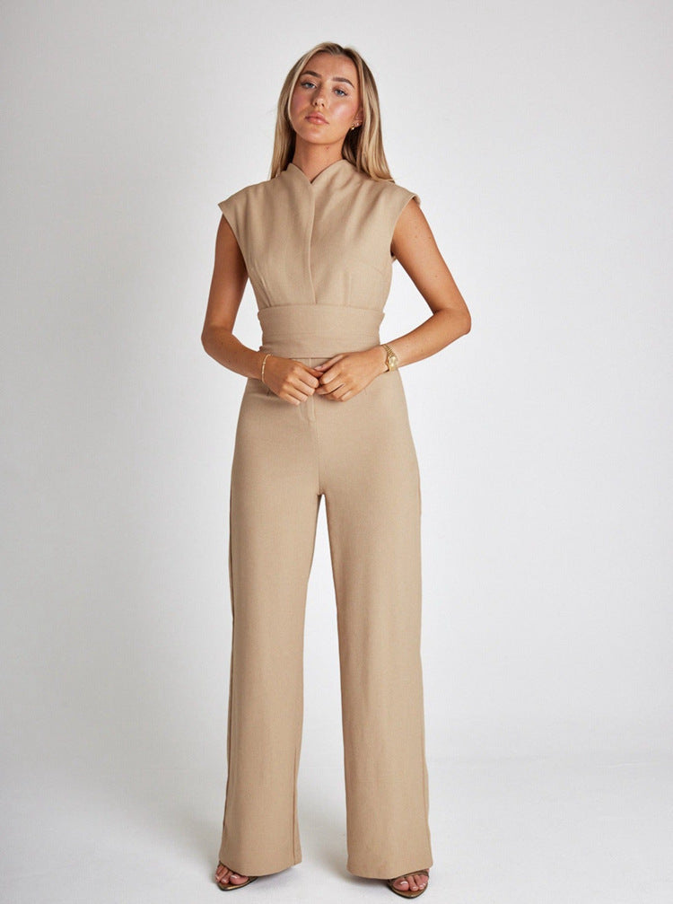 Sleeveless Wide-Leg Jumpsuit