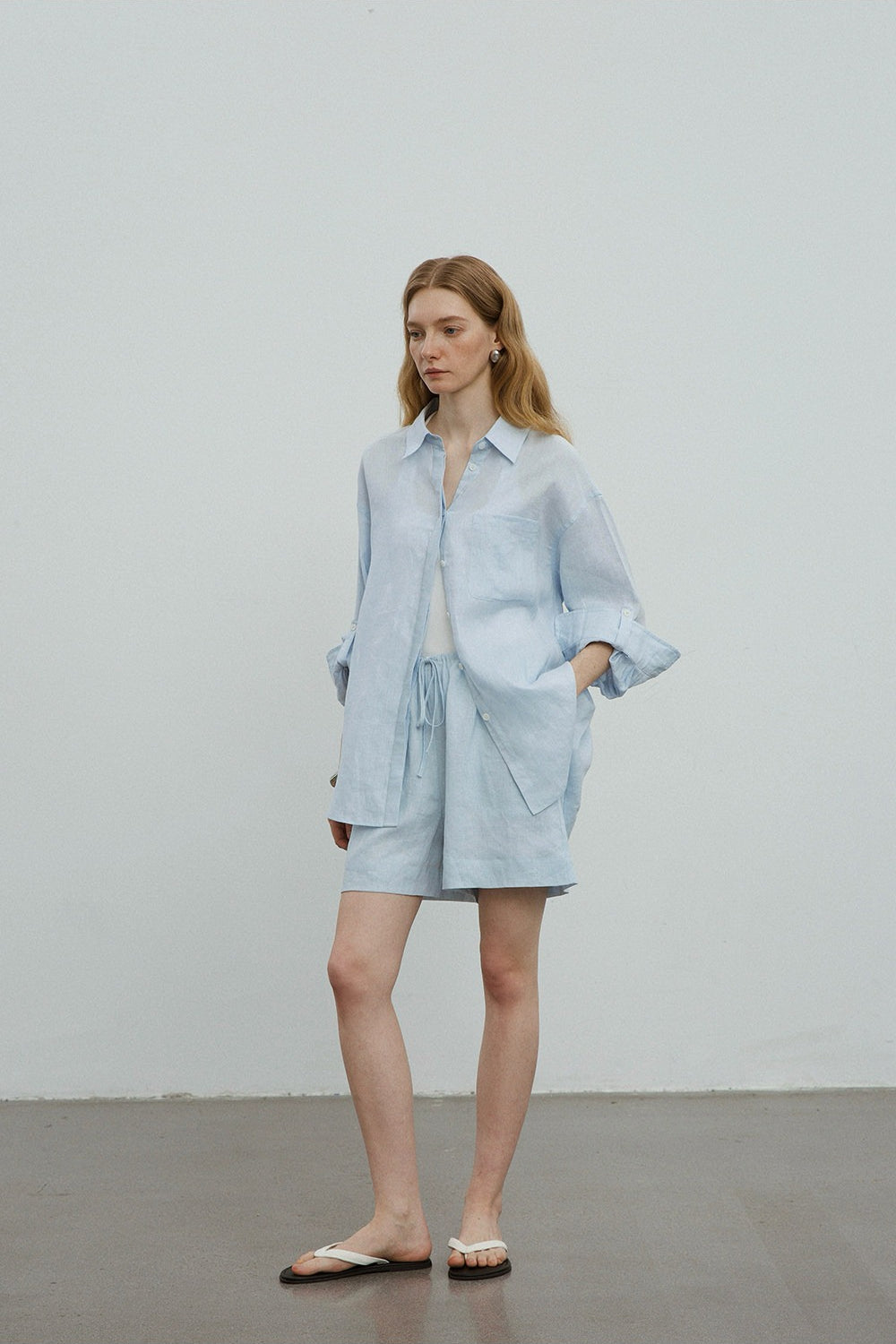 Linen Drawstring Relaxed Shorts Pants