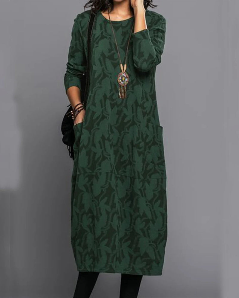 Deva Printed Long Sleeve Dress for Women Modern Trendy Look