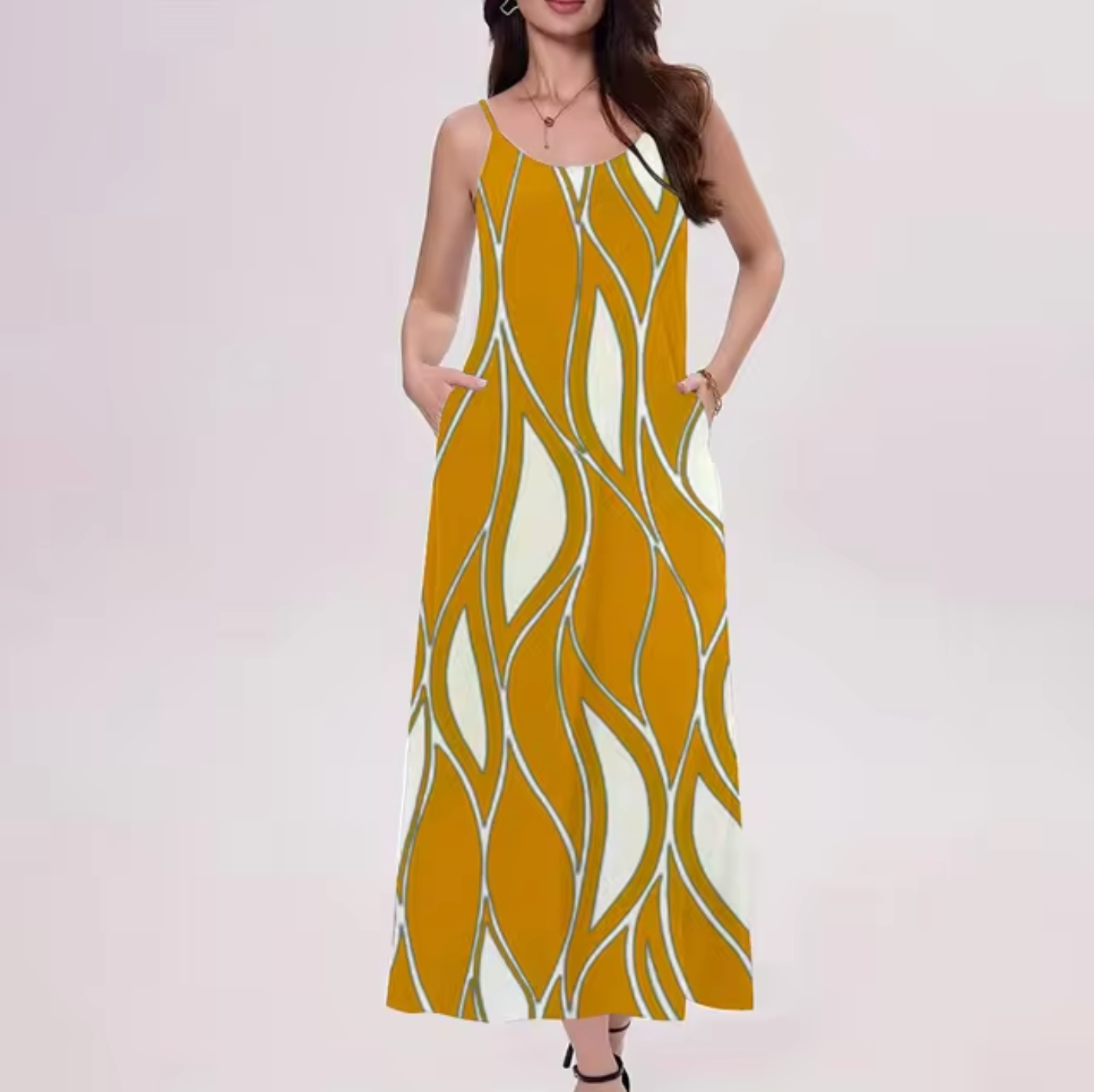 Serena Timeless Wave Print Dress Everyday Luxe Edit