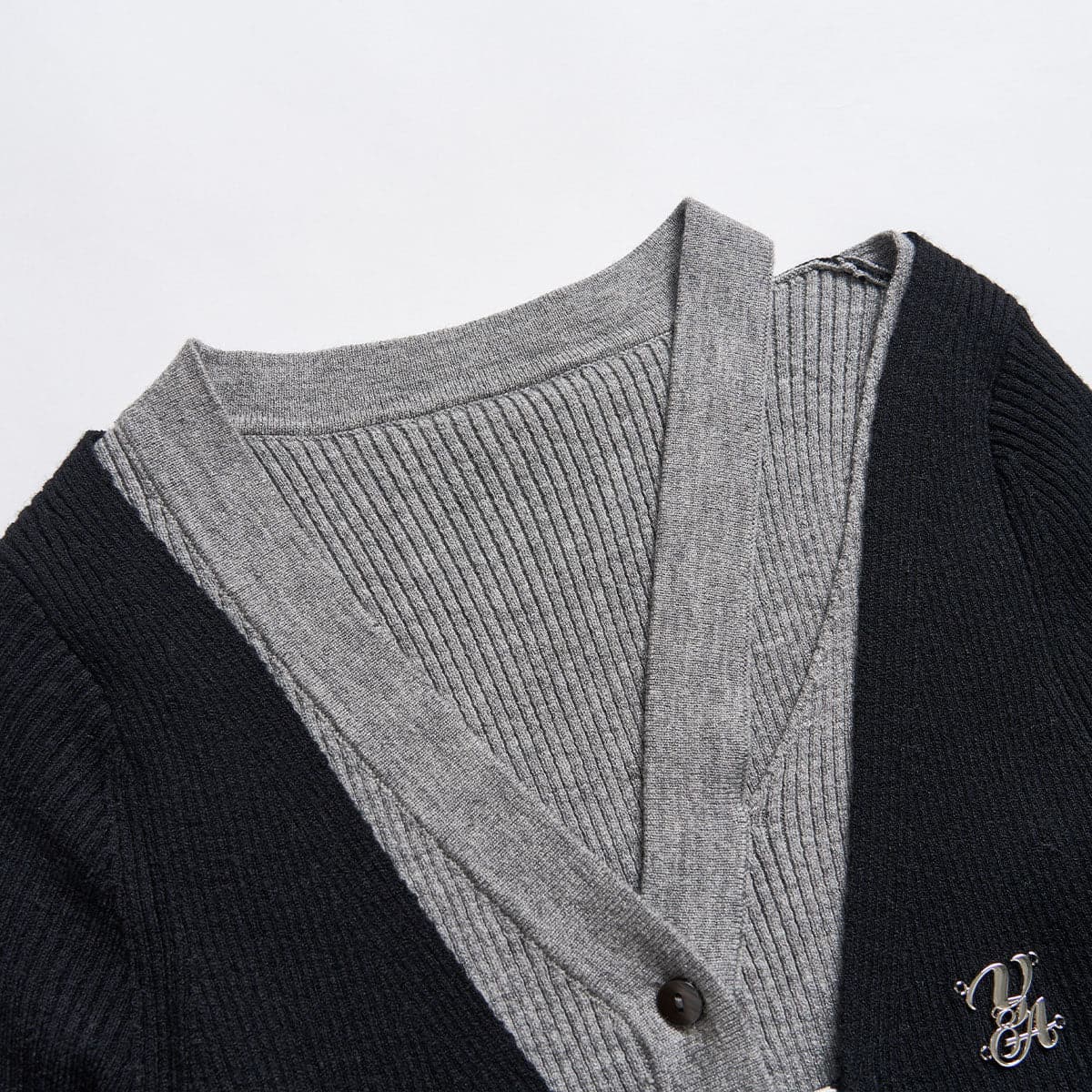 Elegant Black Knit Long Cardigan With Hollow Out Design