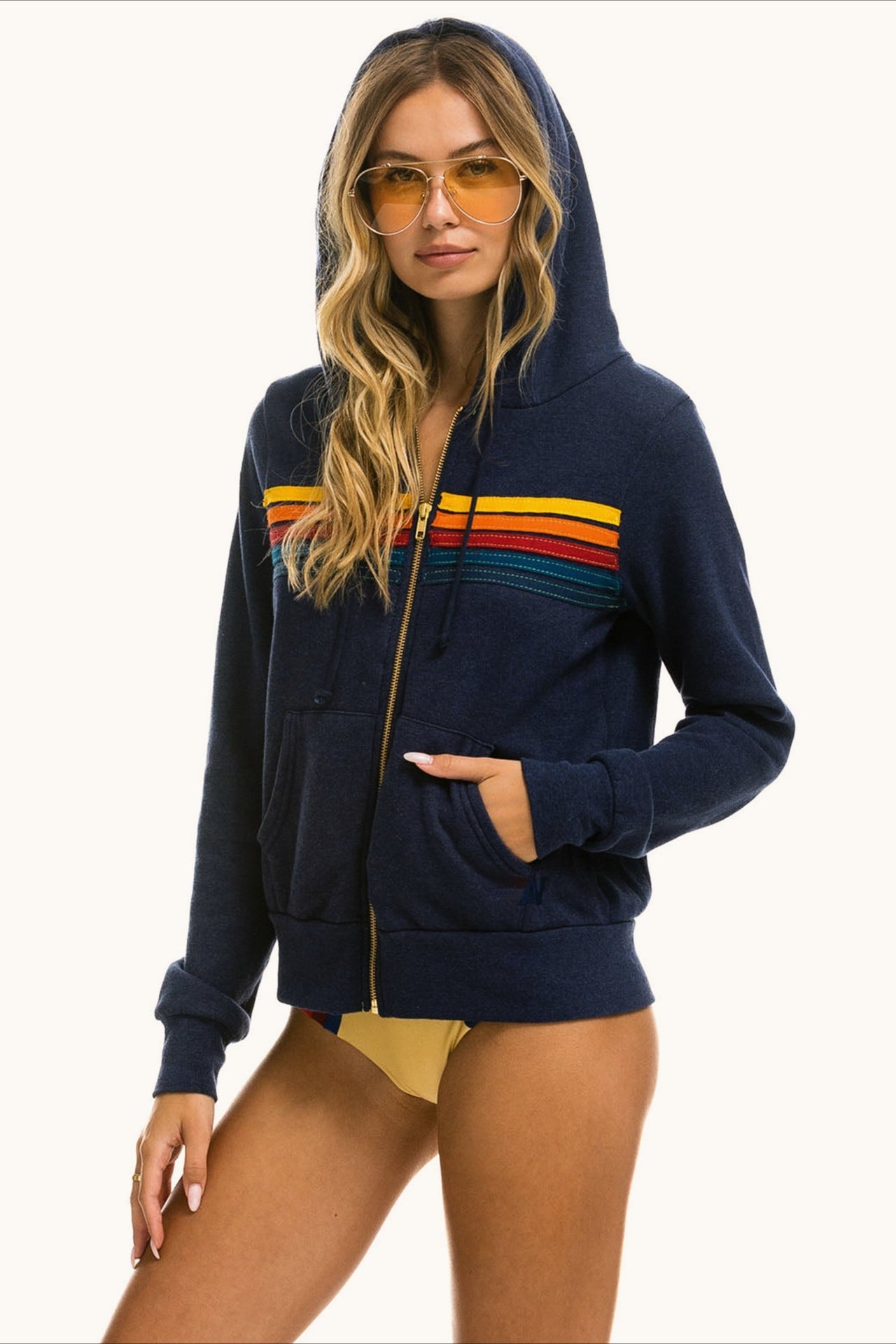 Rainbow Long Sleeve Casual Hoodie