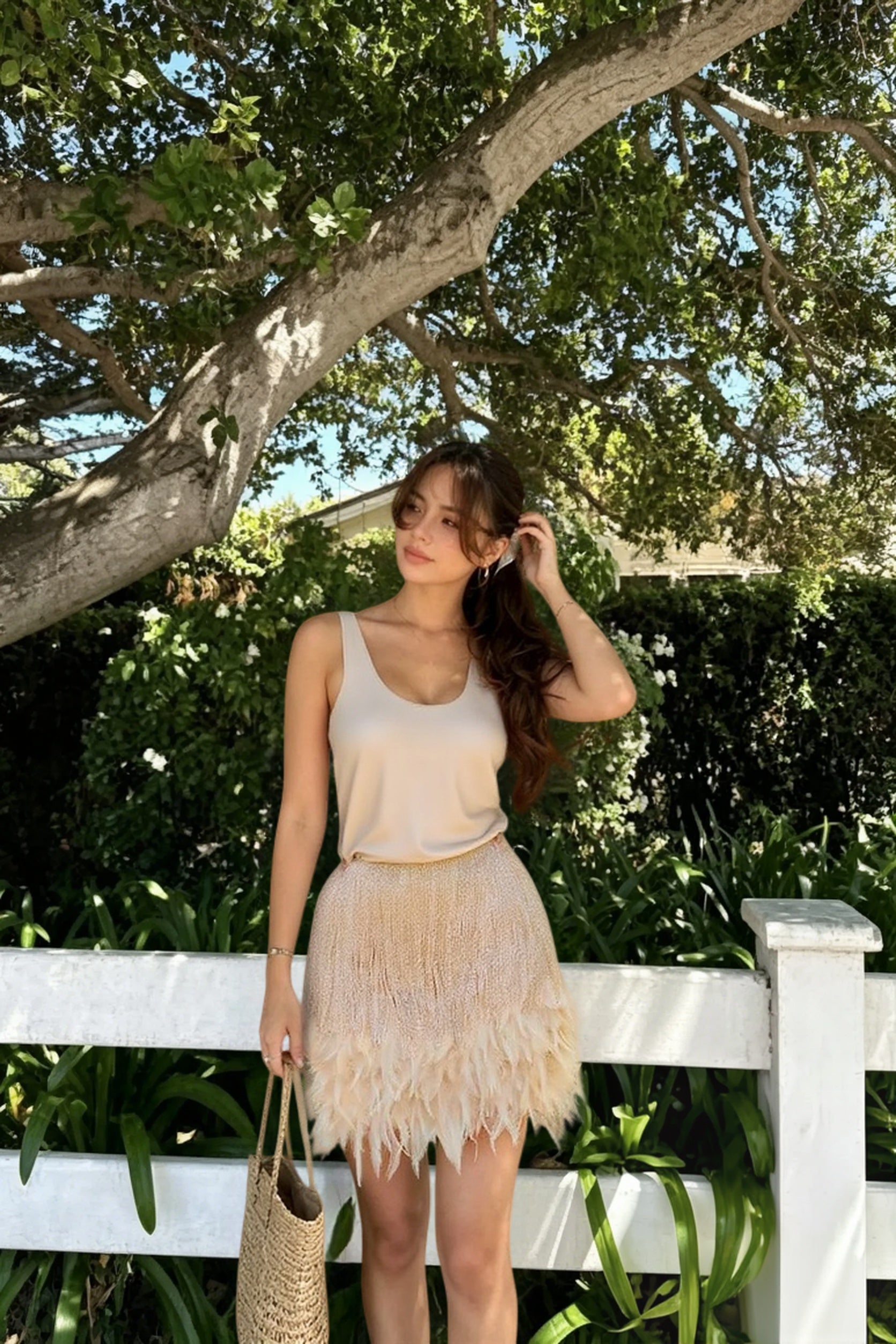 DressBetty - Y2K Sequins Feather Sleeveless Mini Skirt