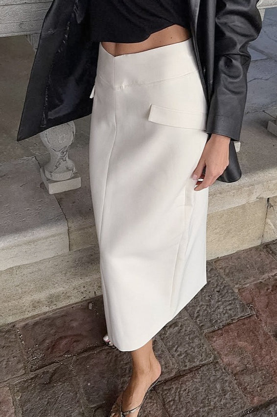 High-Waist Straight Skirt