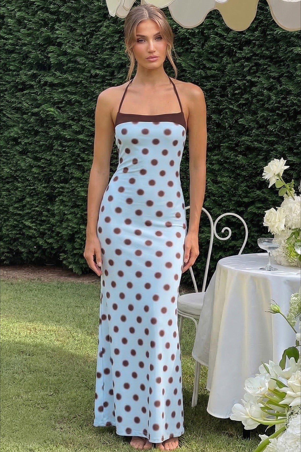 Retro Spotted Sexy Slim Fit Slip Dress