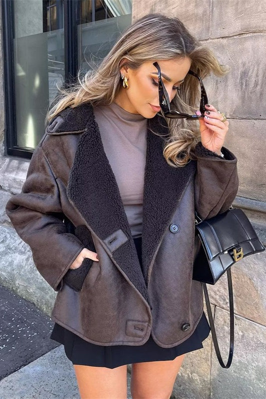 Double-Sided Fleece Loose Warm Jacket