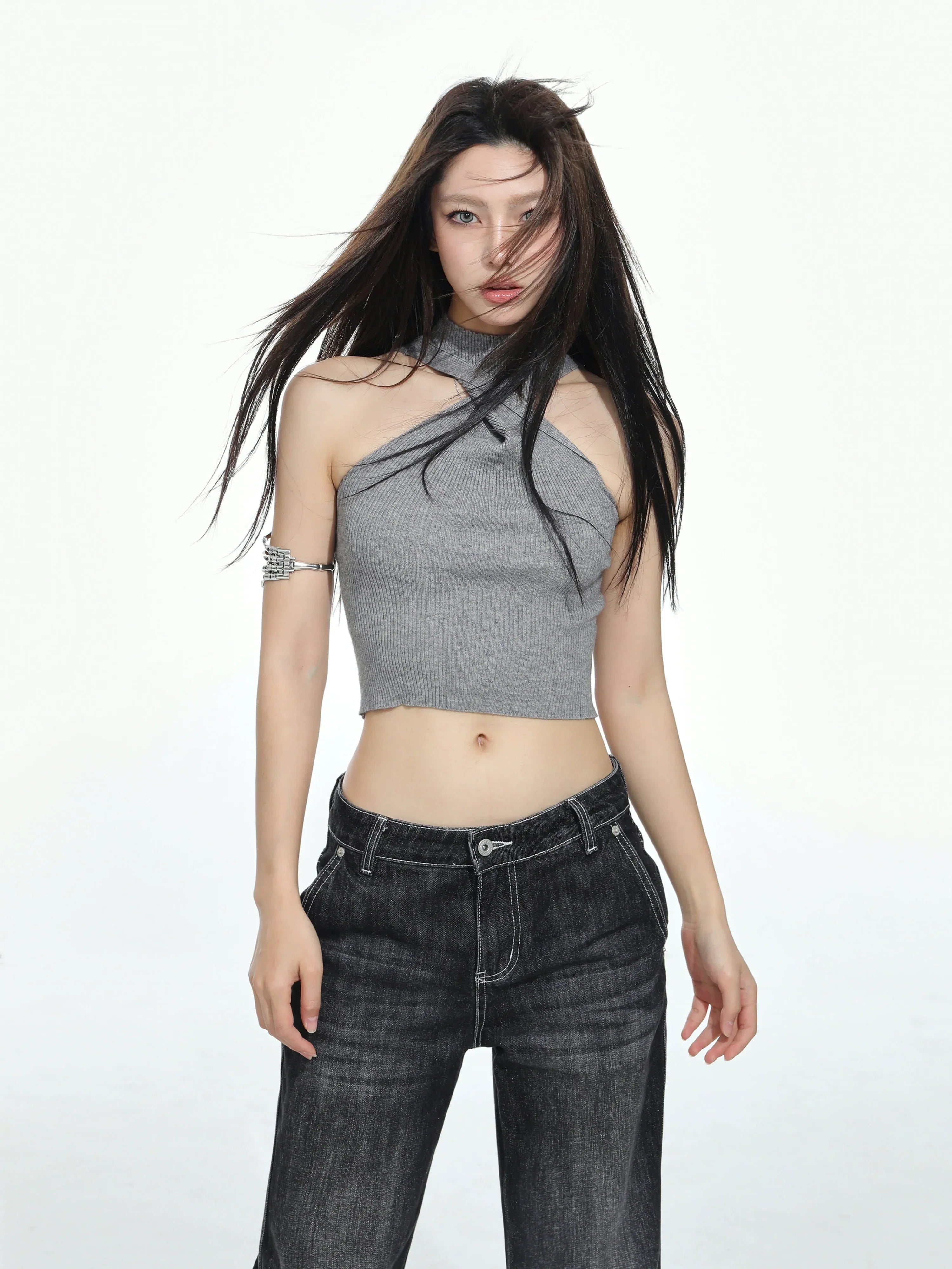 Cross Neck Crop Top