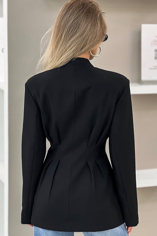 Slim Fit V Neck Blazer Coat