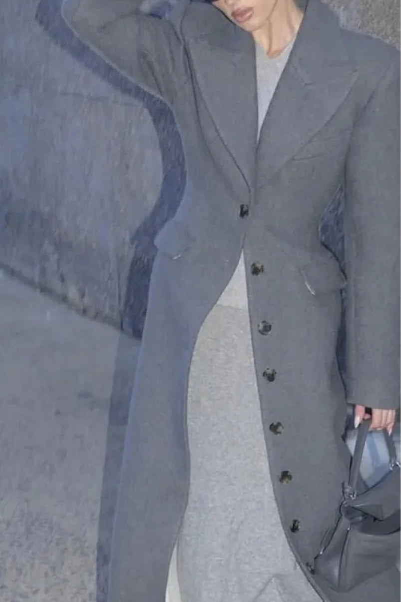 SingleBreasted Wool Coat