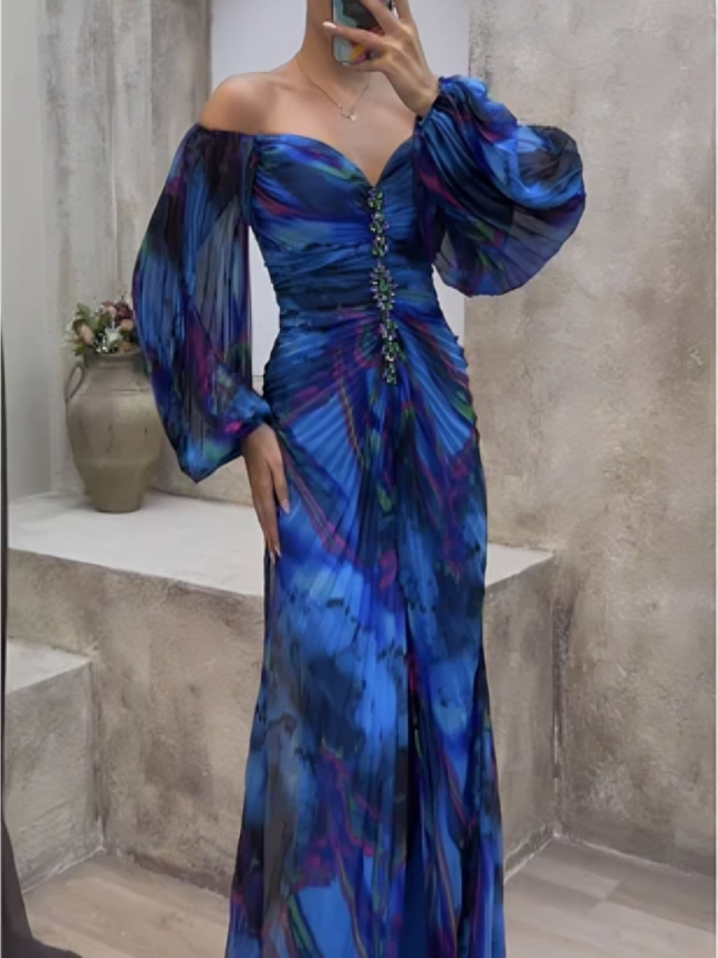 Viviana Boutique V Neck Dress Evening Wear Edit