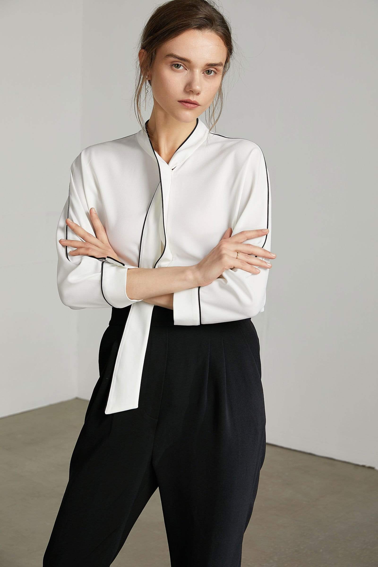 Bolt White Contrast Top