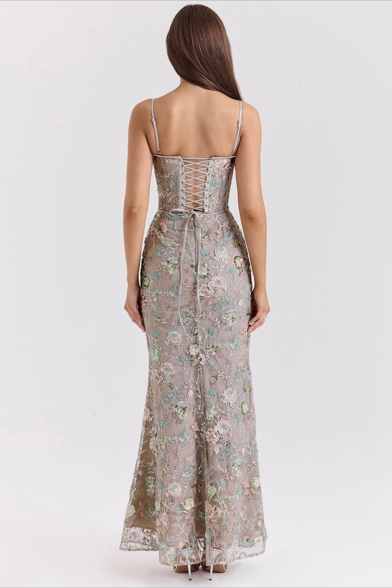 Low Cut Sleeveless Tie Back Slip Dress
