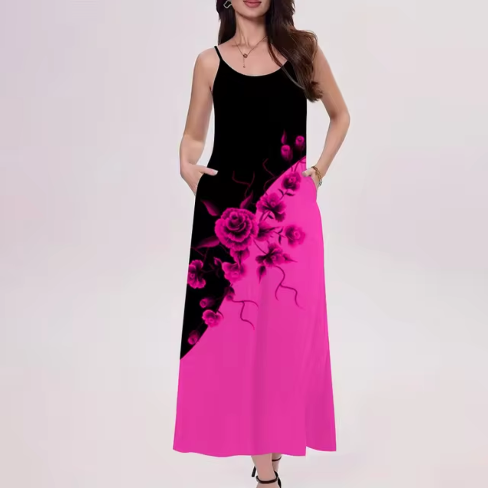 Silvia Boutique Long Color Block Dress Collection