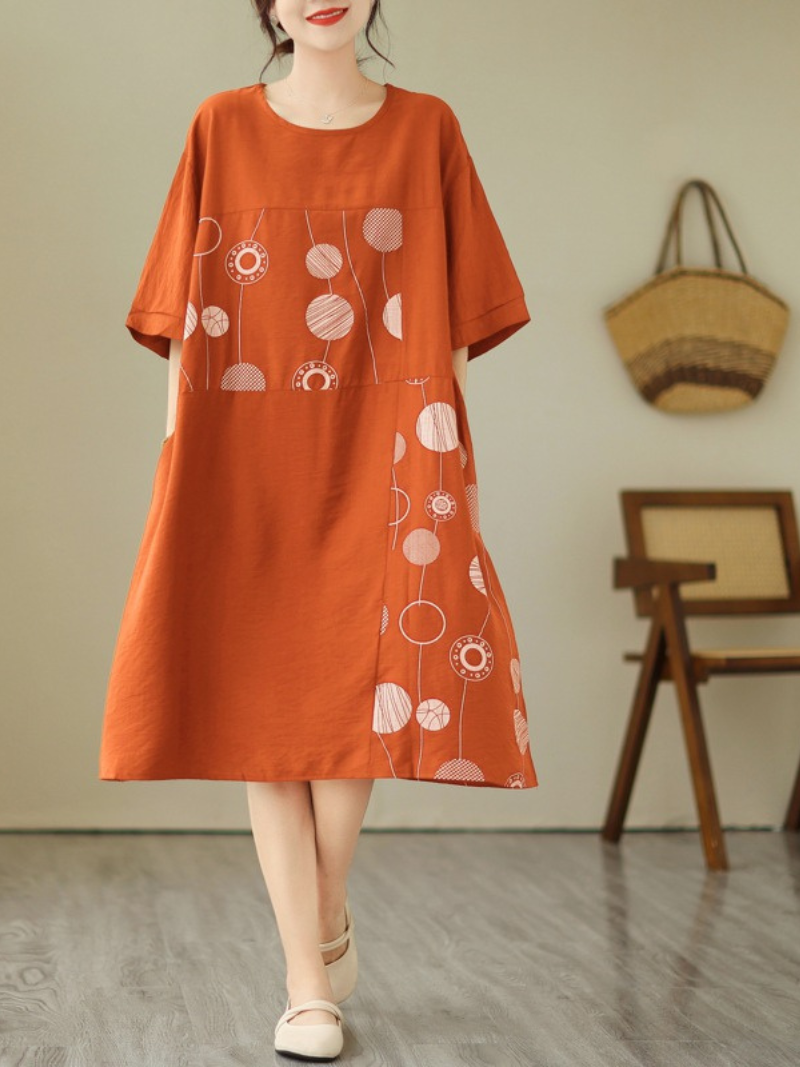Take My Soul Round neck A-line Dress