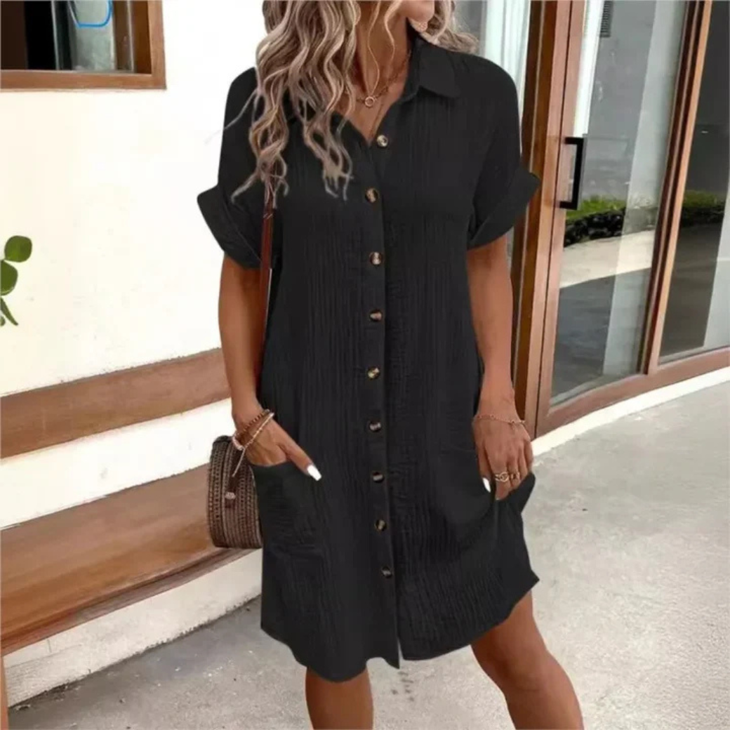 Viviana Effortless Summer Shirt Dress for Women Premium Wardrobe Essential